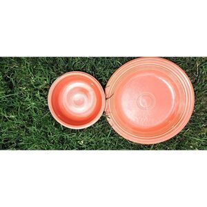 Fiestaware Persimmon Soup Bowl & Dinner Plate
